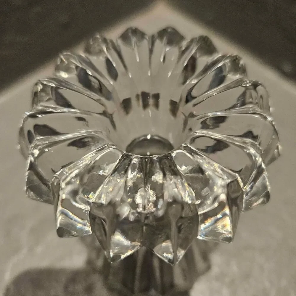 Mikasa Diamond Fire 2 way Clear Cut Crystal Votive Tapered Candle Holder
